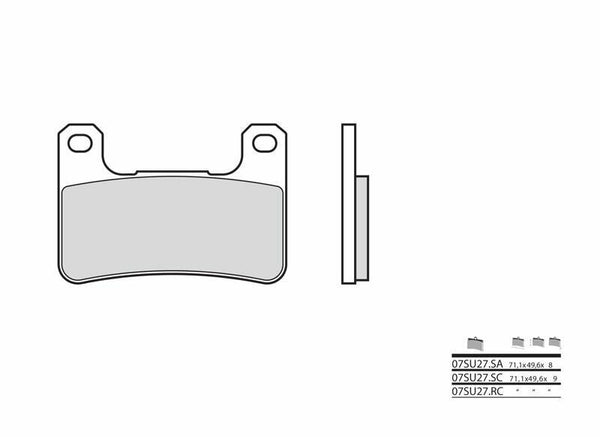 Brembo Street Sintered Cover Brzdí - 07SU27SA 07SU27SA