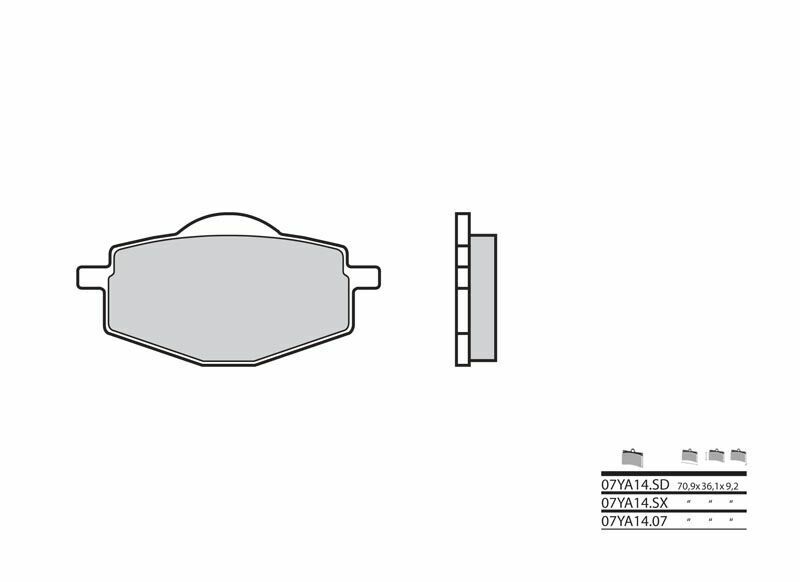 BREMBO Street Carbon Ceramic Brake pads - 07YA1407 07YA1407