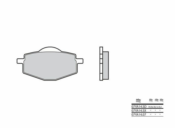 Brembo off -road Sintered Metal Brzdí - 07YA14SD 07YA14SD