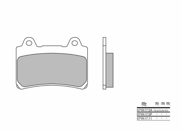 Brembo Street Carbon Ceramic Brzdí doštičky - 07YA1711 07YA1711