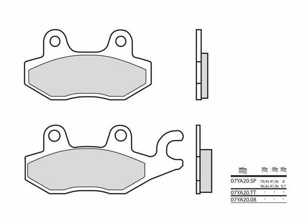 Brembo Street Carbon Ceramic Brzdí doštičky - 07YA2008 07YA2008