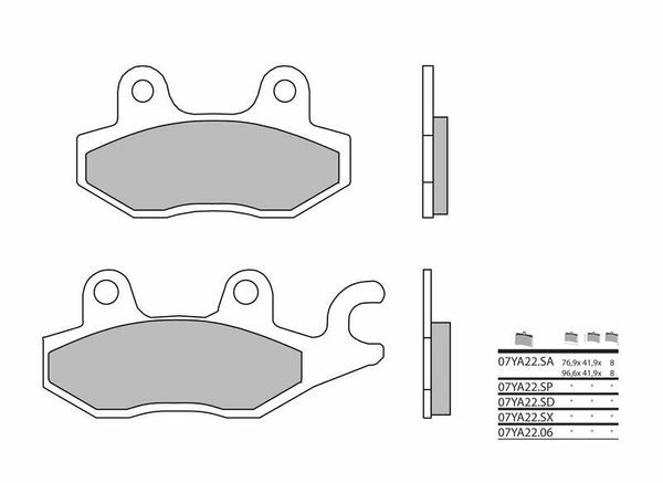 Brembo off -road Sintered Metal Brzdí - 07YA22SD 07YA22SD