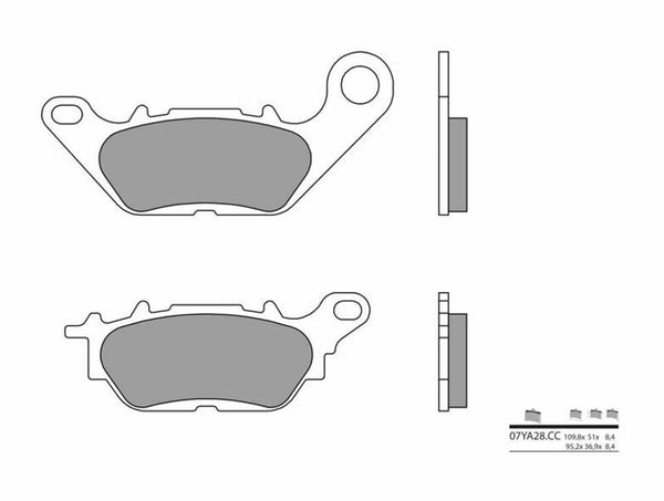 Brembo Street Carbon Ceramic Brzdí doštičky - 07YA28CC 07YA28CCC