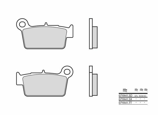 Brembo off -road Sintered Metal Brzdí - 07YA41SD 07YA41SD