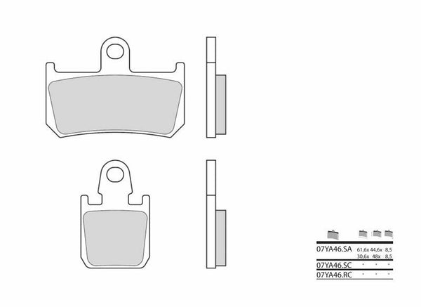 Brembo ielas saķepinātie metāla bremžu kluči - 07YA46SA 07YA46SA