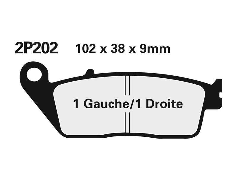 NISSIN Ulice Polometalické brzdové doštičky - 2P-202NS 2P-202NS 