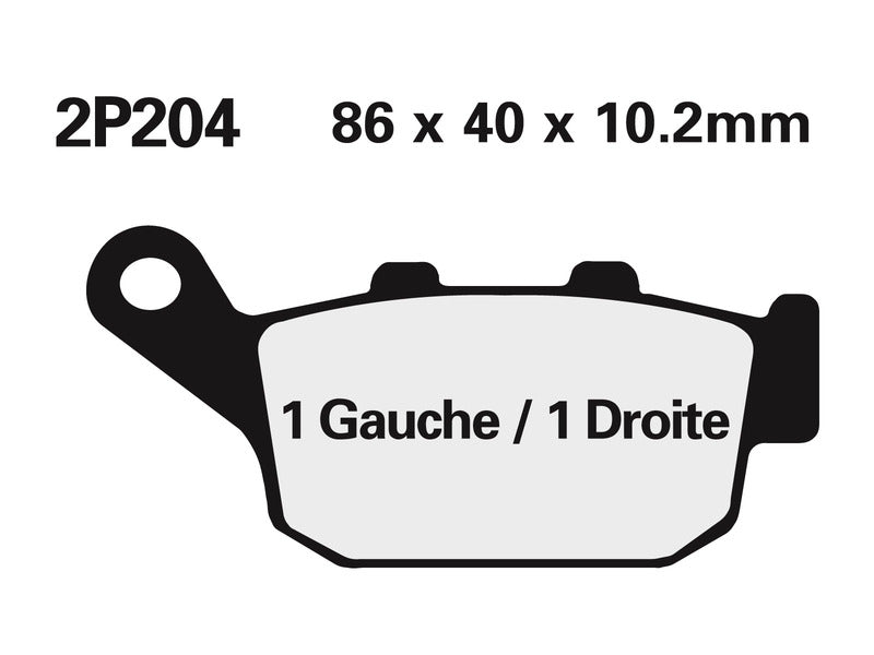 NISSIN Ulične polu-metalne kočione obloge - 2P-204NS 2P-204NS 