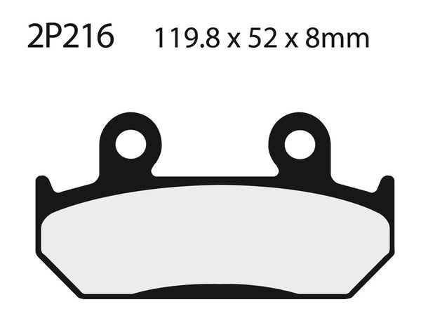 Nissin Street Semi-Metallic Brake Pads-2p-216NS 2p-216ns