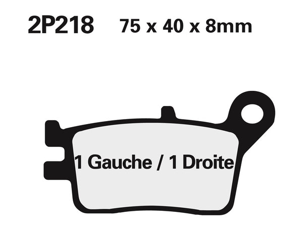 Nissin Off-Road polumetalni kočni jastučići-2P-218GS 2P-218GS