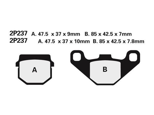 Nissin Off-Road polu-metalni kočni jastučići-2P-237GS 2P-237GS