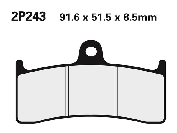 NISSIN Street / Off-Road Sintered Metal Brake Pads - 2P-243ST 2P-243ST 