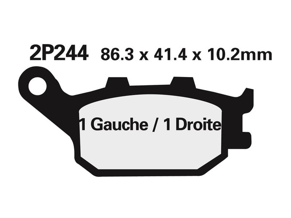 Nissin Street Semi-Metallic Brake Pads-2p-244ns 2p-244ns