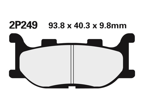 NISSIN Street Semi-Metallic Brake pads - 2P-249NS 2P-249NS 