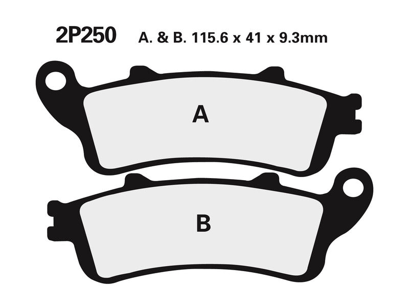 NISSIN Ulicné /Terénne Sinterované kovové brzdové doštičky - 2P-250ST-F1 2P-250ST-F1 