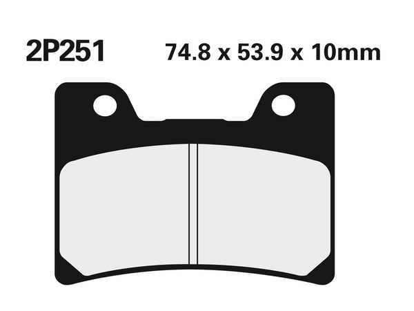 Nissin Street Semi-Metals Brake Pads-2P-251NS 2P-251NS