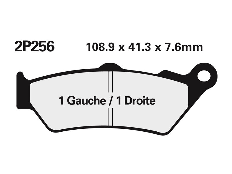 NISSIN gatvės pusiau metalinės stabdžių trinkelės - 2P-256NS 2P-256NS 