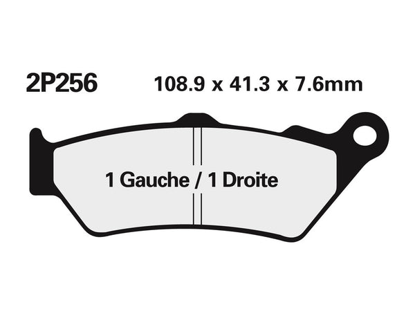 NISSIN Street Semi-Metallic Brake pads - 2P-256NS 2P-256NS 