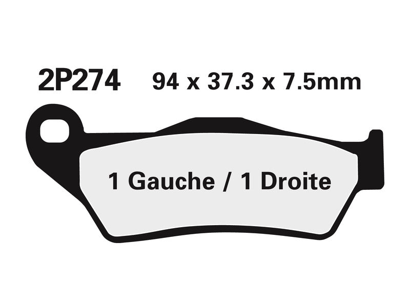 NISSIN Off-Road Pusiau metalinės stabdžių trinkelės - 2P-274GS 2P-274GS 