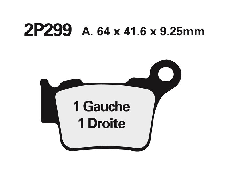 NISSIN ulične /terenske sinterirane metalne kočione obloge - 2P-299ST 2P-299ST 