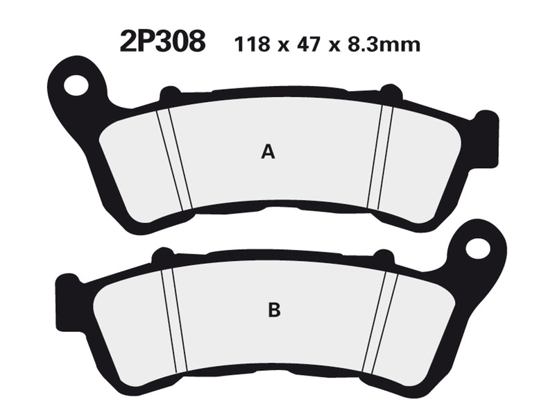 NISSIN Ulične /Terenske sinterirane metalne kočione obloge - 2P-308ST 2P-308ST 