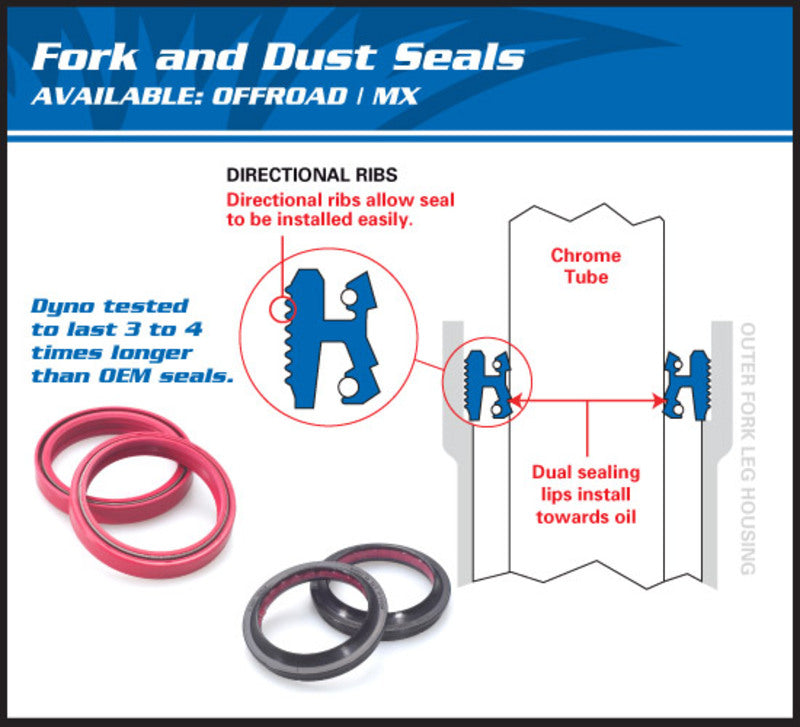 Všetky guľky Fork Dust Seal Set - 30x44x31 mm 57-124