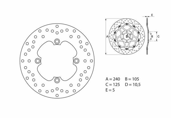 Brembo Serial Round Fix Brake Disk 68B40780