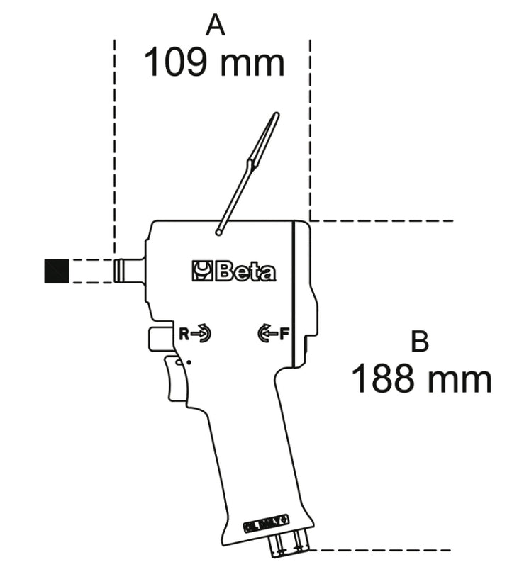 Beta kompaktný reverzibilný nárazový kľúč 1/2 '' '770nm 019270030