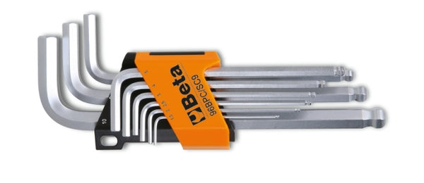 Beta Set of 9 Ball Head Offset Hexagon Key Wrenches 000960354