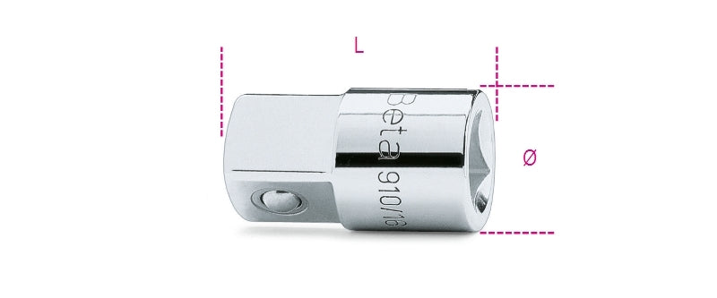 Beta 3/8 '' Moteris ir 1/2 '' vyriškas adapteris 009100814