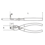 Beta Interné kliešte circlip 90 ° Bent Sheat Vzor 170 010340017