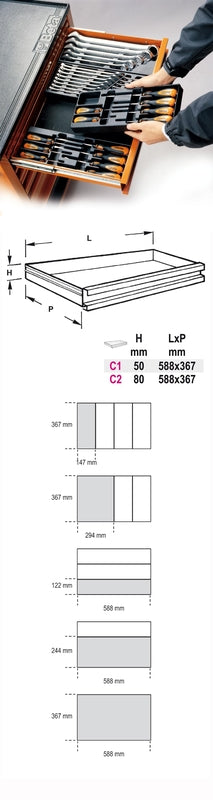 Beta cietā termoformēta paplāte ar 3/8 '' rīkiem 024240092