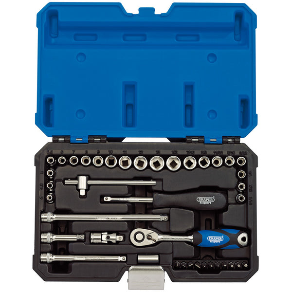 Draper Metric & collas 1/4 ”kontaktligzdas un ratche komplekts (40 gabali) 16445.0