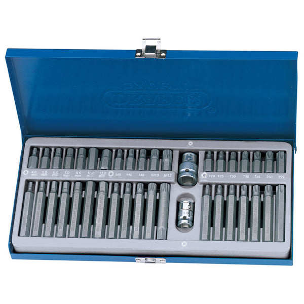 DRAPER TX-STAR®, spline (XZN), CHC BITS SET STEEL CASE 40 PIECES 33322.0
