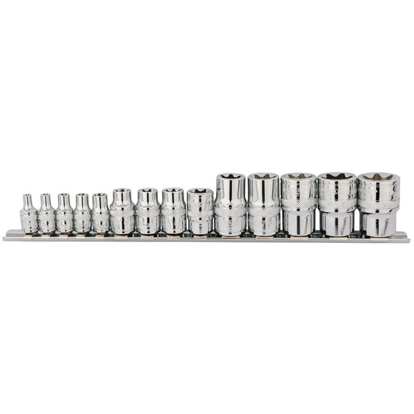 Draper Torx 1/4 '', 3/8 '' a 1/2 '' Drive Sockets Set 14 kusov 34415.0