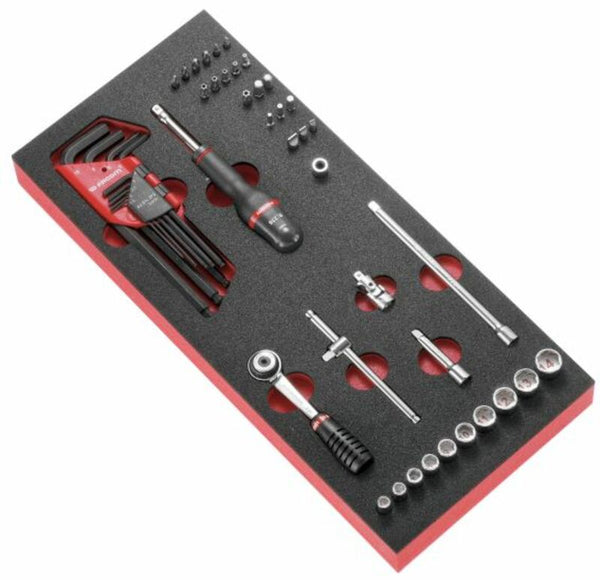 Tools Module Facom 1/4 '' Socket & Ratchet - Foam Tray Modm.R161-36pb