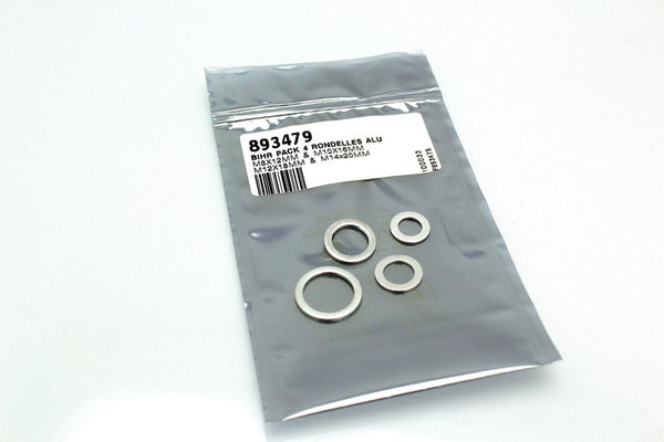 Bihr set od 4 brtve za odvod ulja Aluminij M8/M10/M12/M14P893479