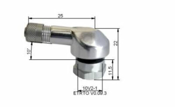 Bihr Ø11.5 mm aluminijska ventil za gume - x10257003