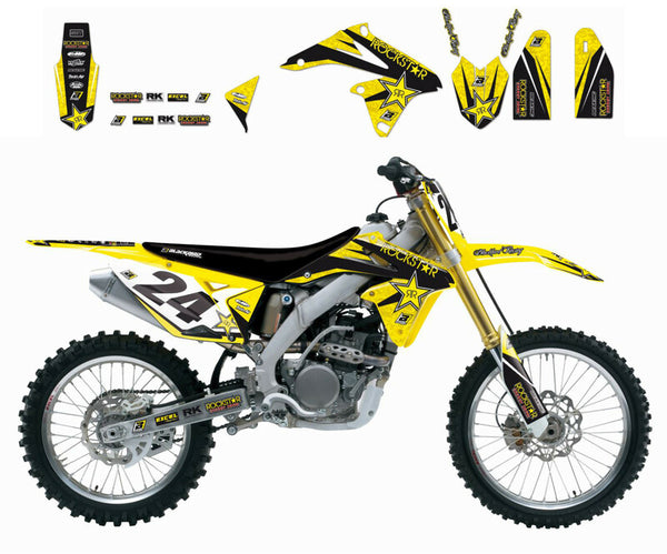 „Blackbird Rockstar Energy“ grafikos rinkinys Suzuki RM125/250 2318L