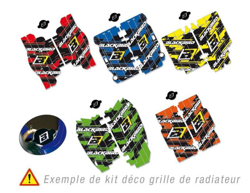 Blackbird Dream Graphic 3 Radiator Louvers Graphic Kit Red Honda CRF250R A105E