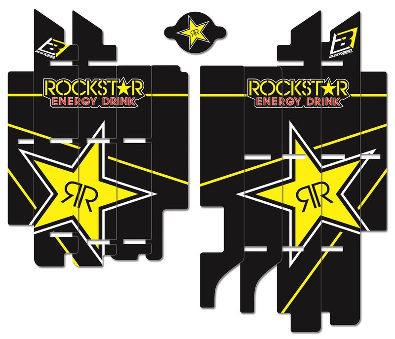 Blackbird Rockstar Energy radijator Louvers Grafički kit Suzuki RM-Z450 A304L