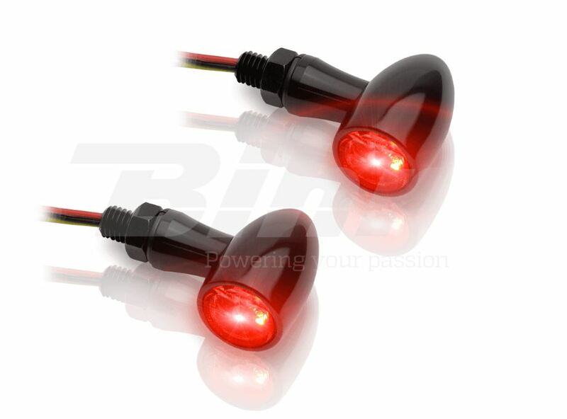 V PARTS Aluminium LED Bakljus &amp; Blinkers – Svart/Klar Lins | Universal | ST-01262-1LED (Par)