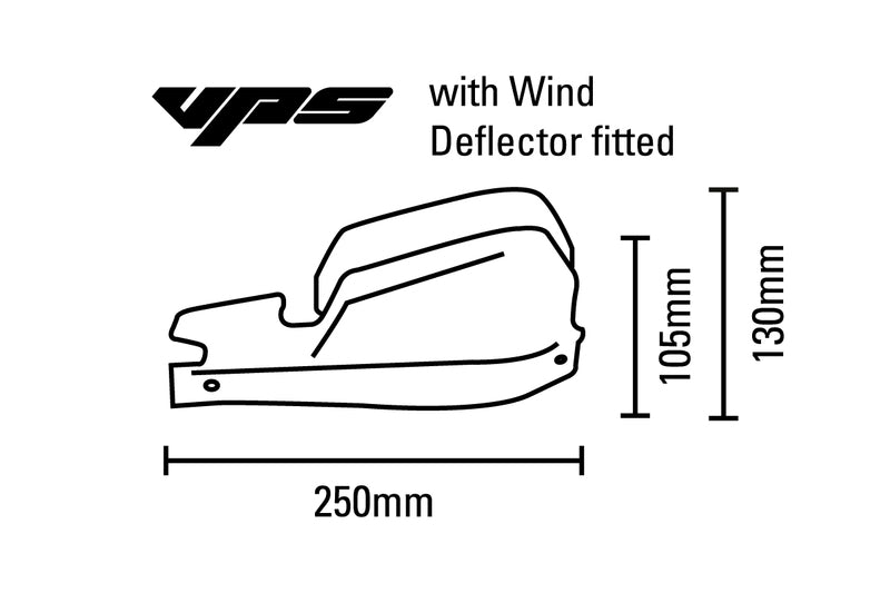 „Barkbusters VPS MX Handguard“ plastiko rinkinys tik juodas ant juodos spalvos su deflektoriumi VPS-003-01-BB