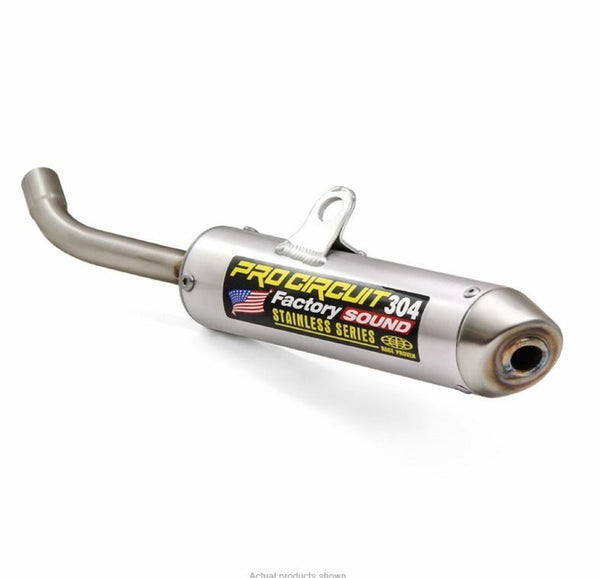 PRO CIRCUIT 304 Muffler Brushed Aluminum/Stainless Steel End Cap Yamaha YZ65 1031865 