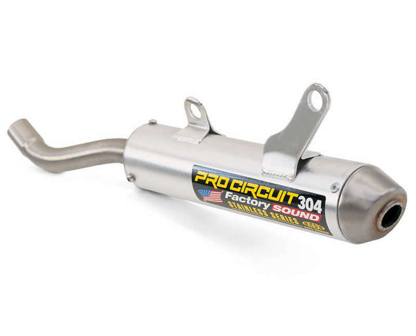Pro Circuit 304 Muffler Brushed Aluminum/Stainless Steel End Cap Kawasaki KX125 SK03125-SE
