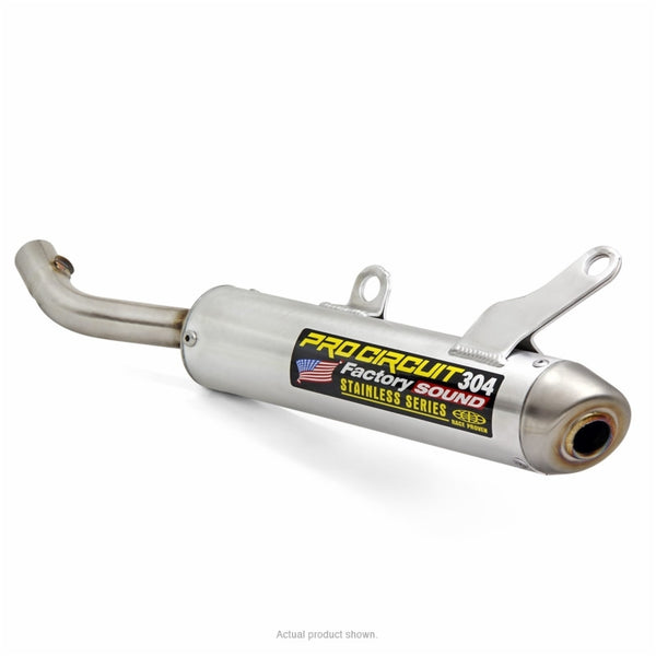 PRO CIRCUIT 304 Muffler Brushed Aluminum/Stainless Steel End Cap Yamaha YZ250 SY03250-SE 