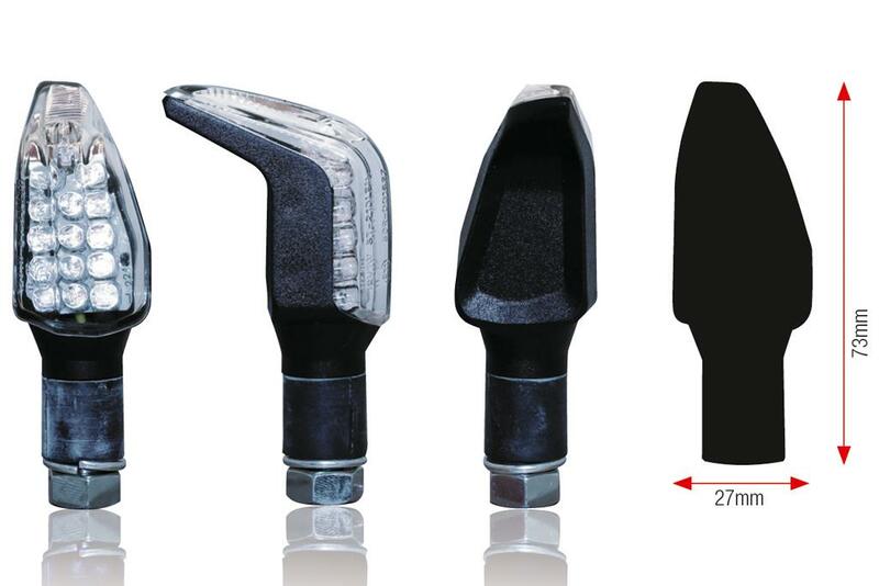 BIHR BOOMERANG LED indikatoriai juoda universalst-210