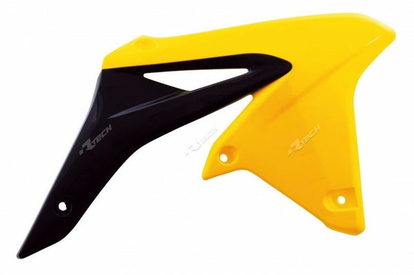 Racetech Radiator Covers Oem Color (2016) Yellow/Black Suzuki RM-Z250 R-CVRMZGINR10