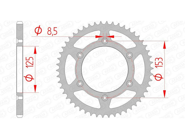 AFAM STEEL Samo -čišćenje stražnjeg Sprick 10212 - 520 10212SLK+51