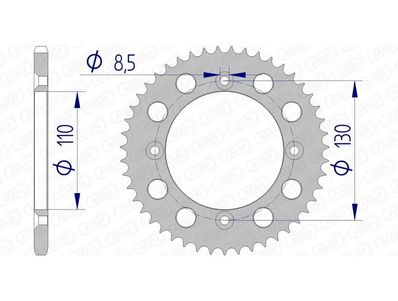 AFAM ALUMINUM ULTRA -LIGHT REAR SPROPET 11104 - 420