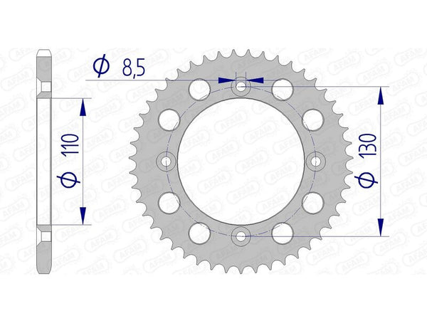 AFAM ALUMINUM ULTRA-LIGHT REAR SPROPET 11104-420 11104N-50